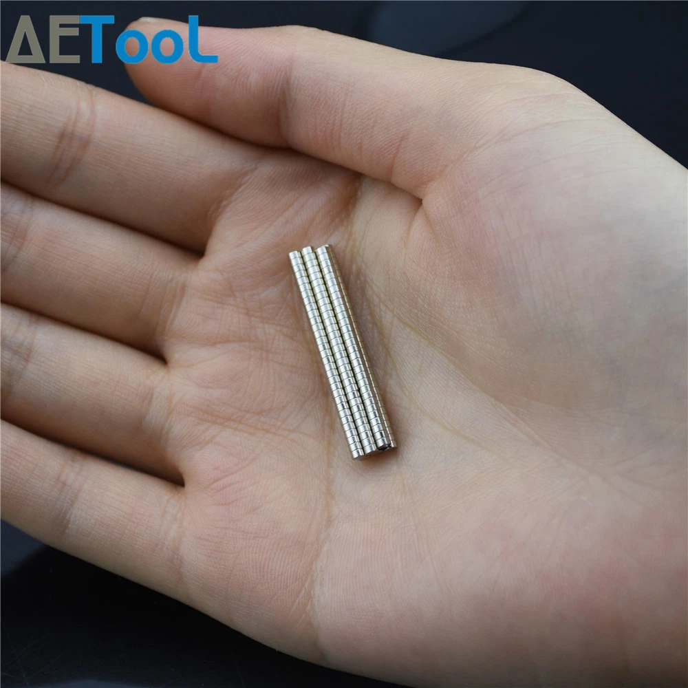 Aecool 50 шт. Маленькие Круглые неодимовые Дисковые магниты NdFeB диаметр 2x1 3x1 4x1 5x1 мм N35