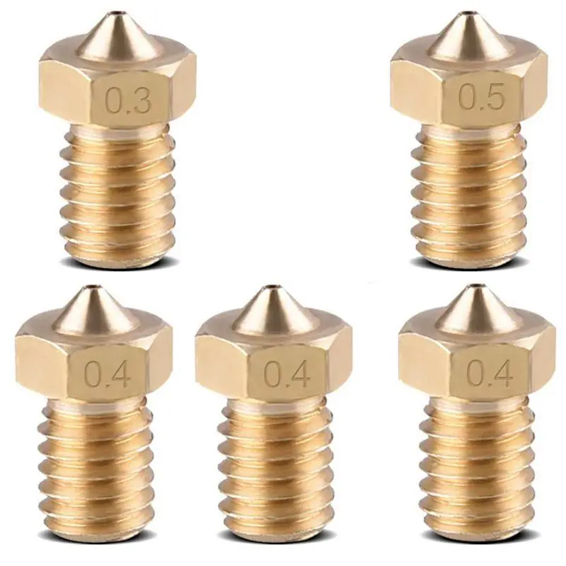 Цельнометаллический V6 J-Head Hotend экструдер комплект с 2 насадками из нержавеющей