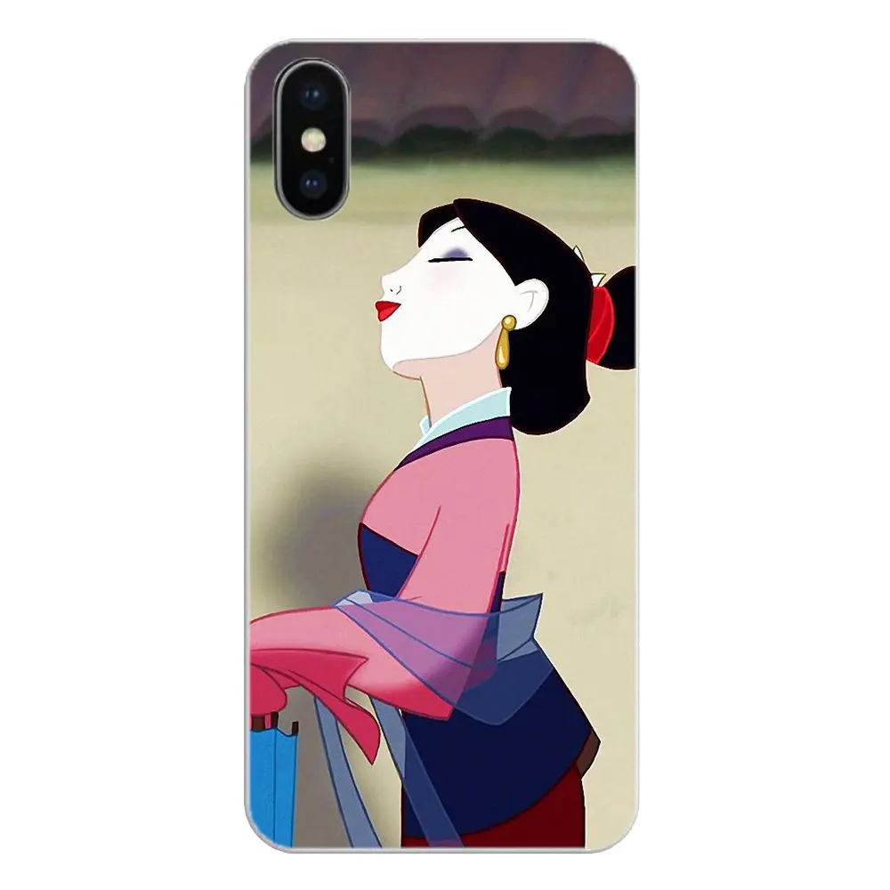 For Apple iPhone 4 4S 5 5S 5C SE 6 6S 7 8 X XR XS Plus MAX Chinese Japan Style Cartoon Anime Mulan Art Silicone Phone Skin Cover |
