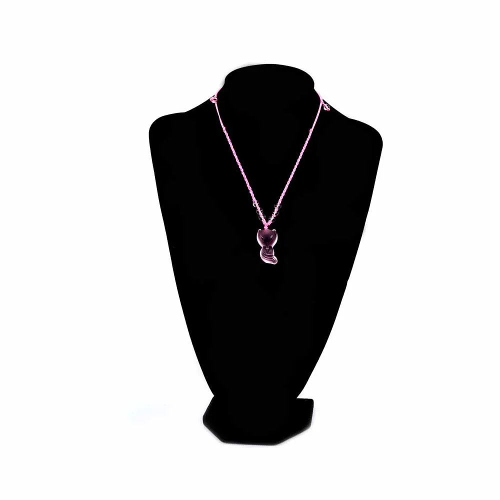 1 Pcs Women Cute Stone Pink Fox Pendant Necklace Lucky Gifts Hot Sale Fashion Jewelry for Friends Adjustable Size | Украшения и