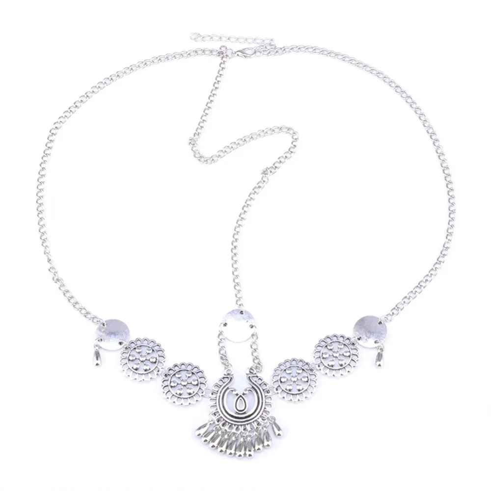 Женский винтажный ободок в стиле бохо с полой головкой-монеткой кисточками для