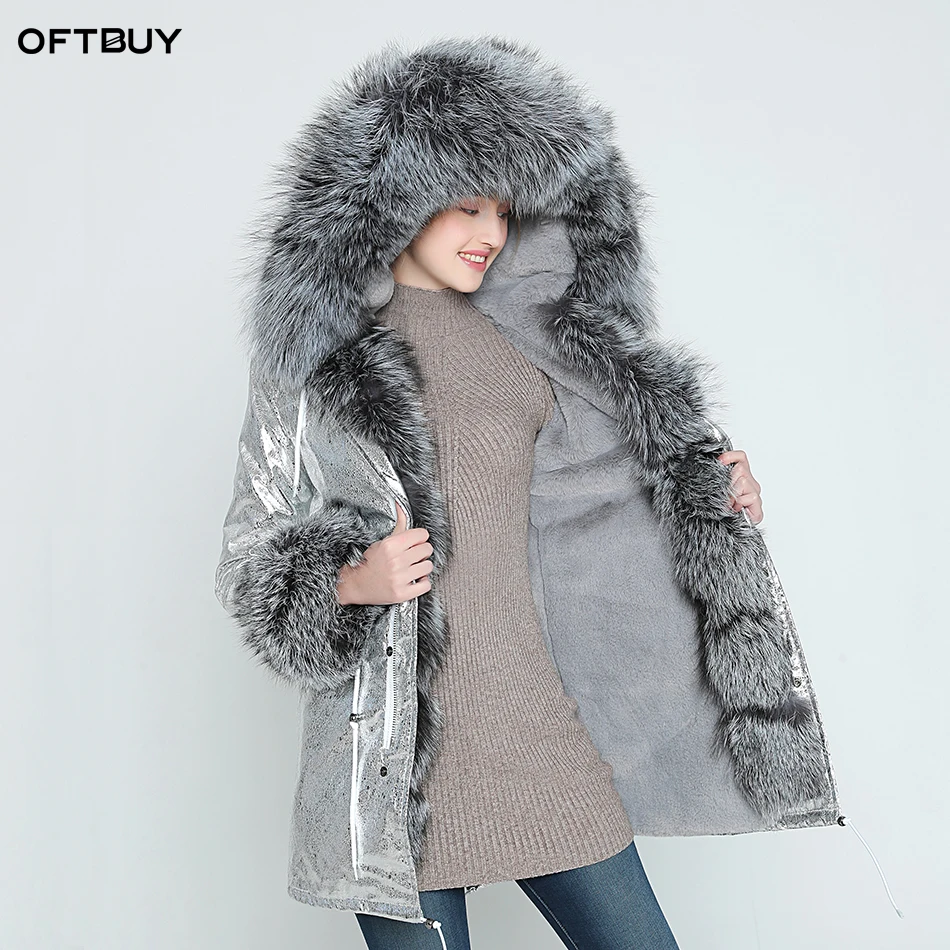 OFTBUY парка 2020 зимняя куртка для женщин пальто с мехом из натурального меха лисы