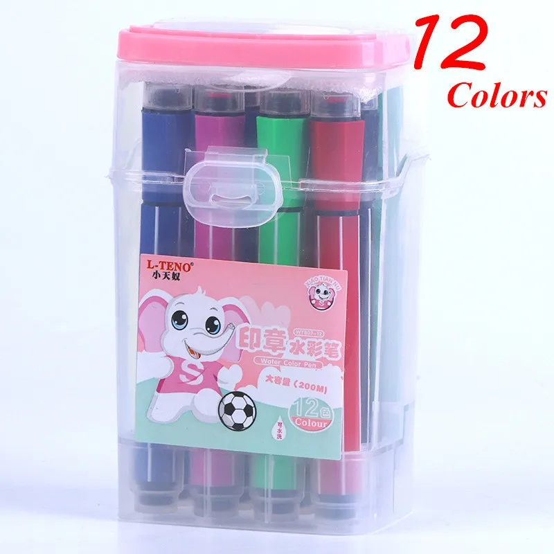 Цветные маркеры карандаши безопасные Двойные головки моющаяся печать