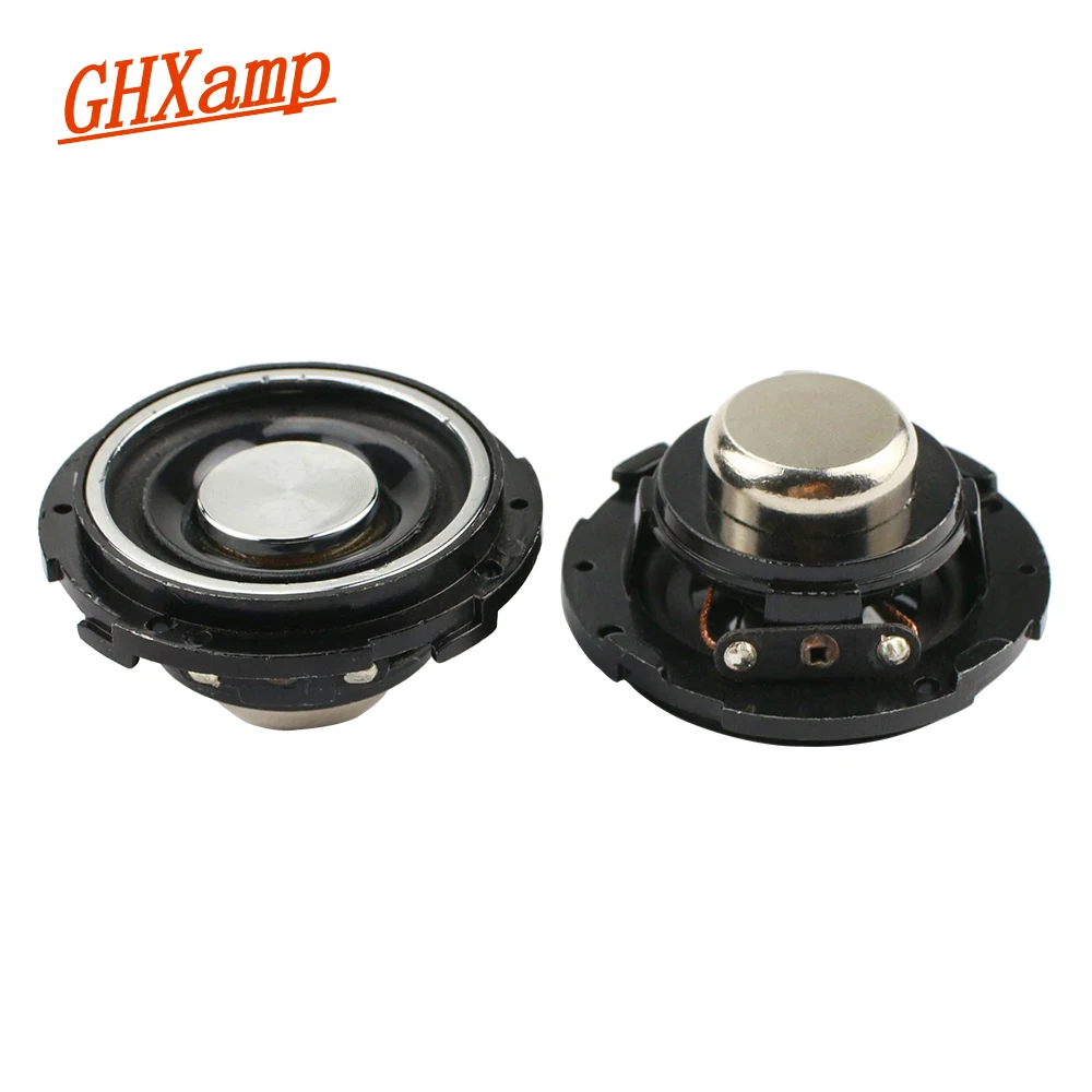 Ghxamp 1,5-дюймовый Полнодиапазонный динамик для телевизора, 12 Ом, 5 Вт, портативный неодимовый динамик 47 мм для ЖК-телевизоров, литая алюминиевая рама, 2 шт.