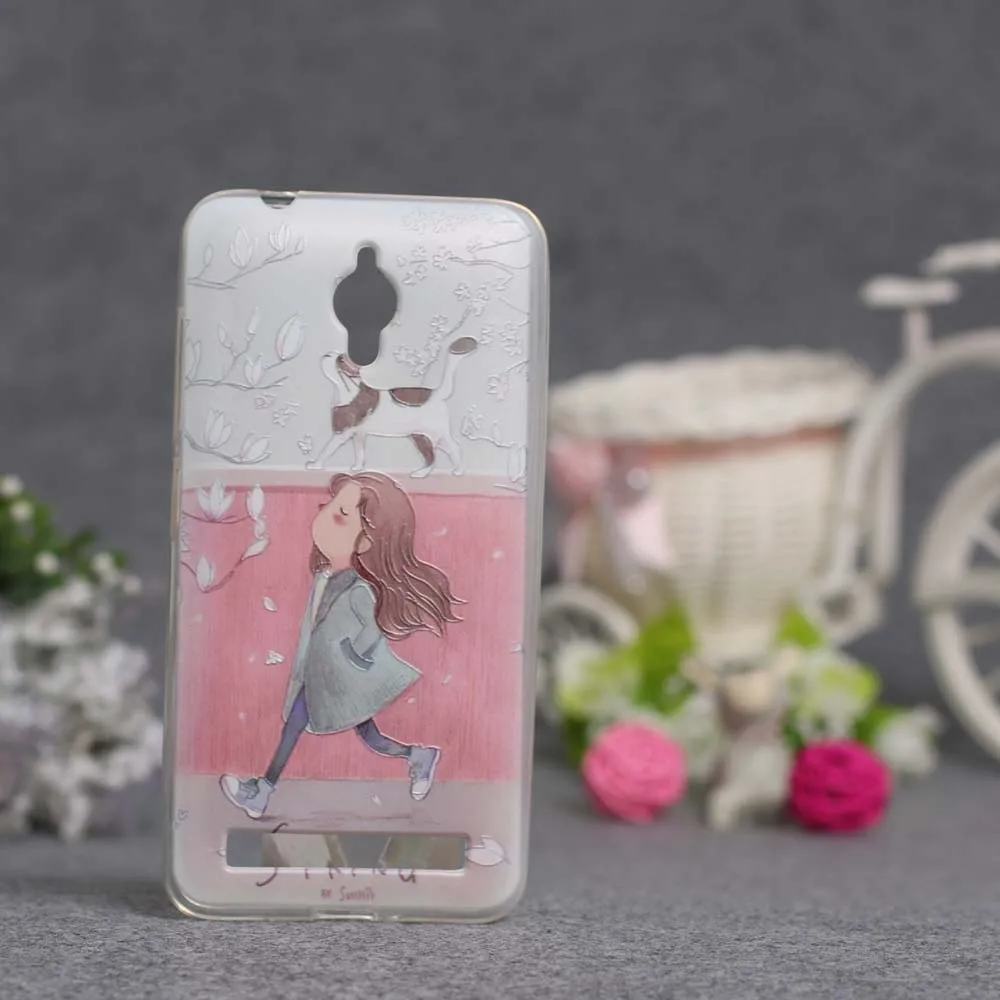 Роскошный чехол для телефона Asus Zenfone GO ZC500TG 3D рельефный Мягкий силиконовый из ТПУ