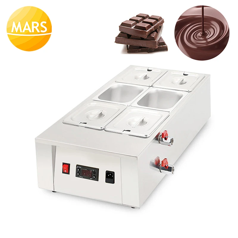 

Electric Hot Chocolate Heater Cylinder Melter 6-tank Chocolate Melting Enrobing Machinery Equipment