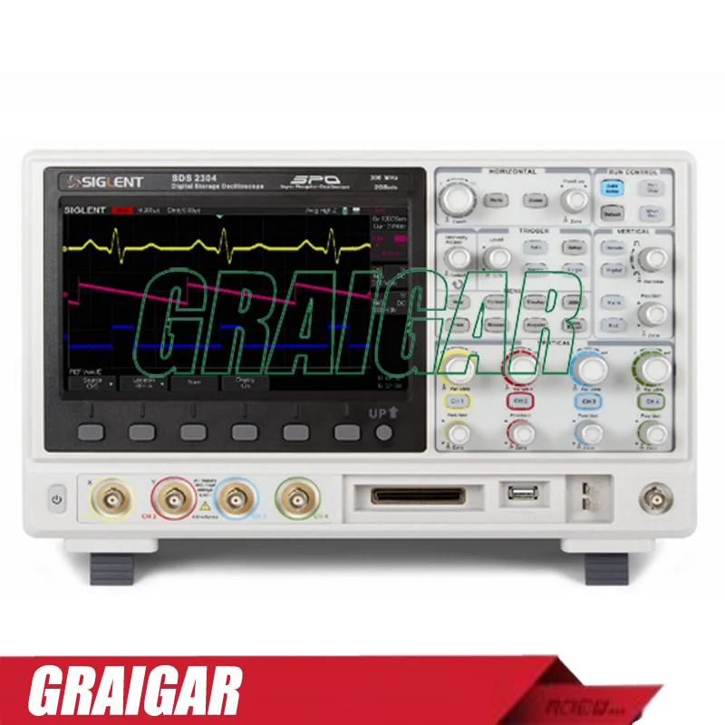 SIGLENT SDS2304 осциллограф 8 дюймов TFT LCD 300 мГц 4 Каналы SPO Технология цифровой с 28 м