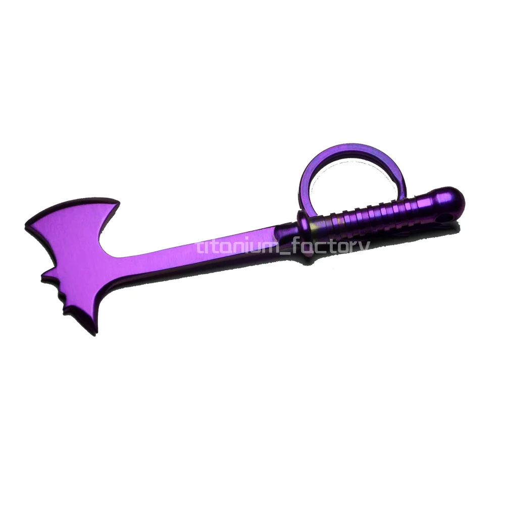

GR2 Titanium Creative Tool Wrench Spanner Axe Key Accessory Chain Ring Keyring Keychain