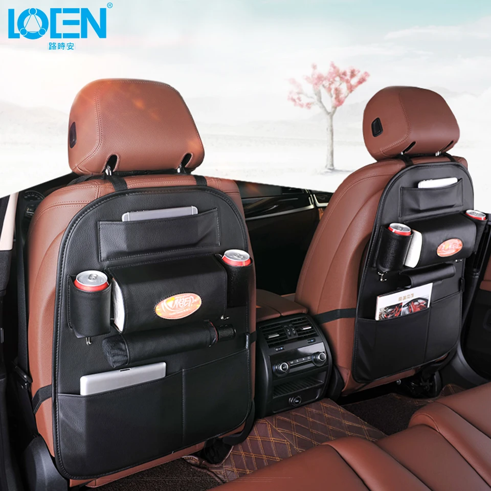 1 шт. кожаный чехол для сиденья автомобиля складной портативный органайзер