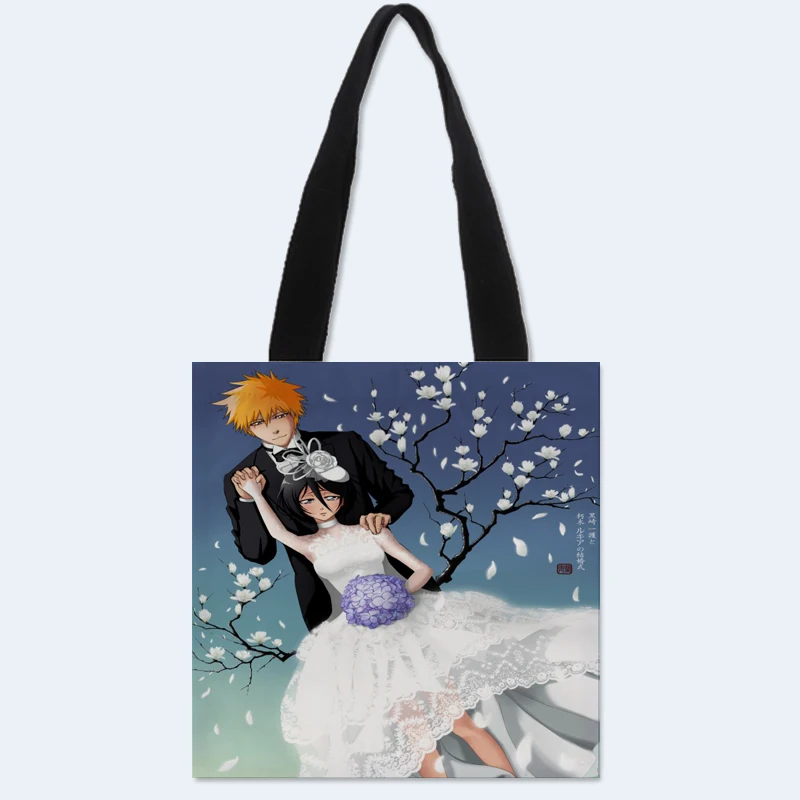

Custom Rukia Kuchiki printing shoulder bag canvas tote bag shopping travel bags book handbag custom logo