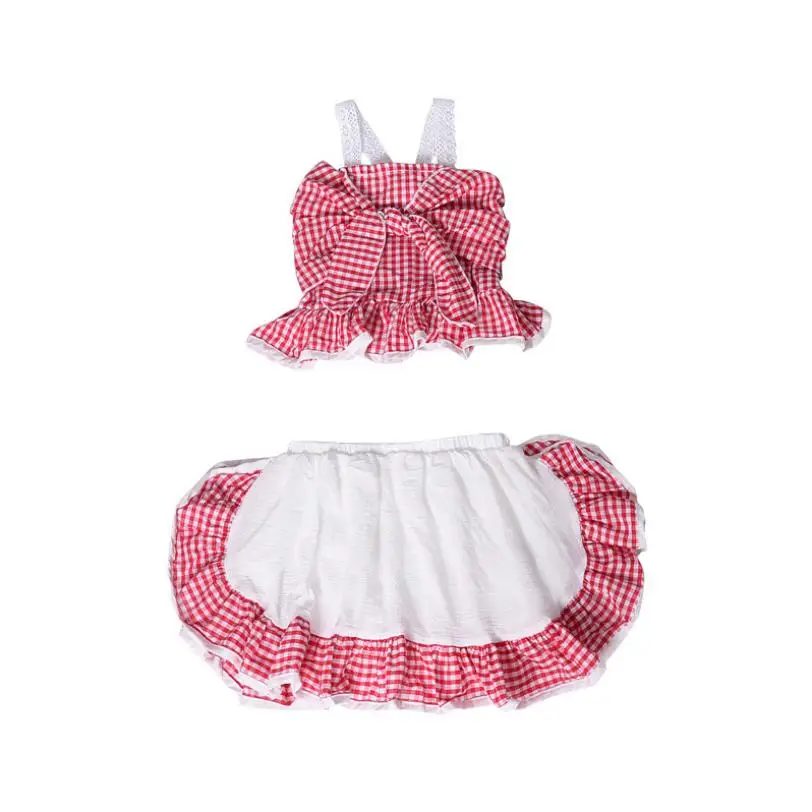 Розничная продажа летние модные милые комплекты для маленьких девочек футболка