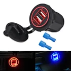 Автомобильный адаптер питания для прикуривателя, с 2 портами, 5 В, а