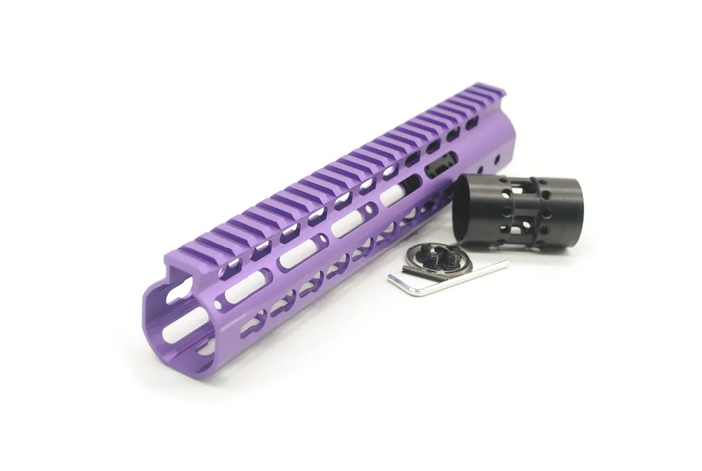 AR 15 M4 M16 10 дюймов фиолетовый Keymod бесплатный поплавок стиль Handguard Picatinny Rail Mount System|m4
