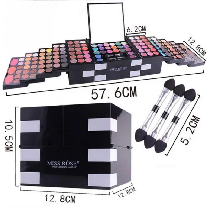 

MISS ROSE Makeup Set 142 Colors Longlasting Waterproof Makeup Kit Palette Matte Shimmer Glitter Eyeshadow Box Makeup Artist