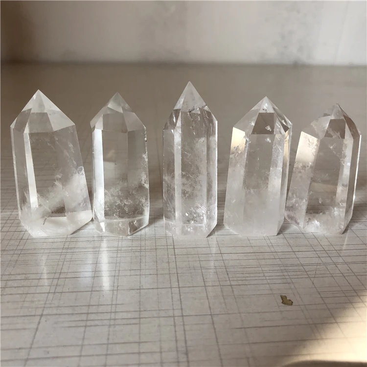 

5 piece Natural Clear Quartz Crystal Point Wands Tower Wholesale Price Healing Decoration TOP QUALITY Natural stones minerals