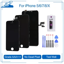 Elekworld Grade For iPhone 5 6 7 8 X LCD Display Screen Module Touch Digitizer Replacement Glass Phone LCD Screen No Dead Pixel