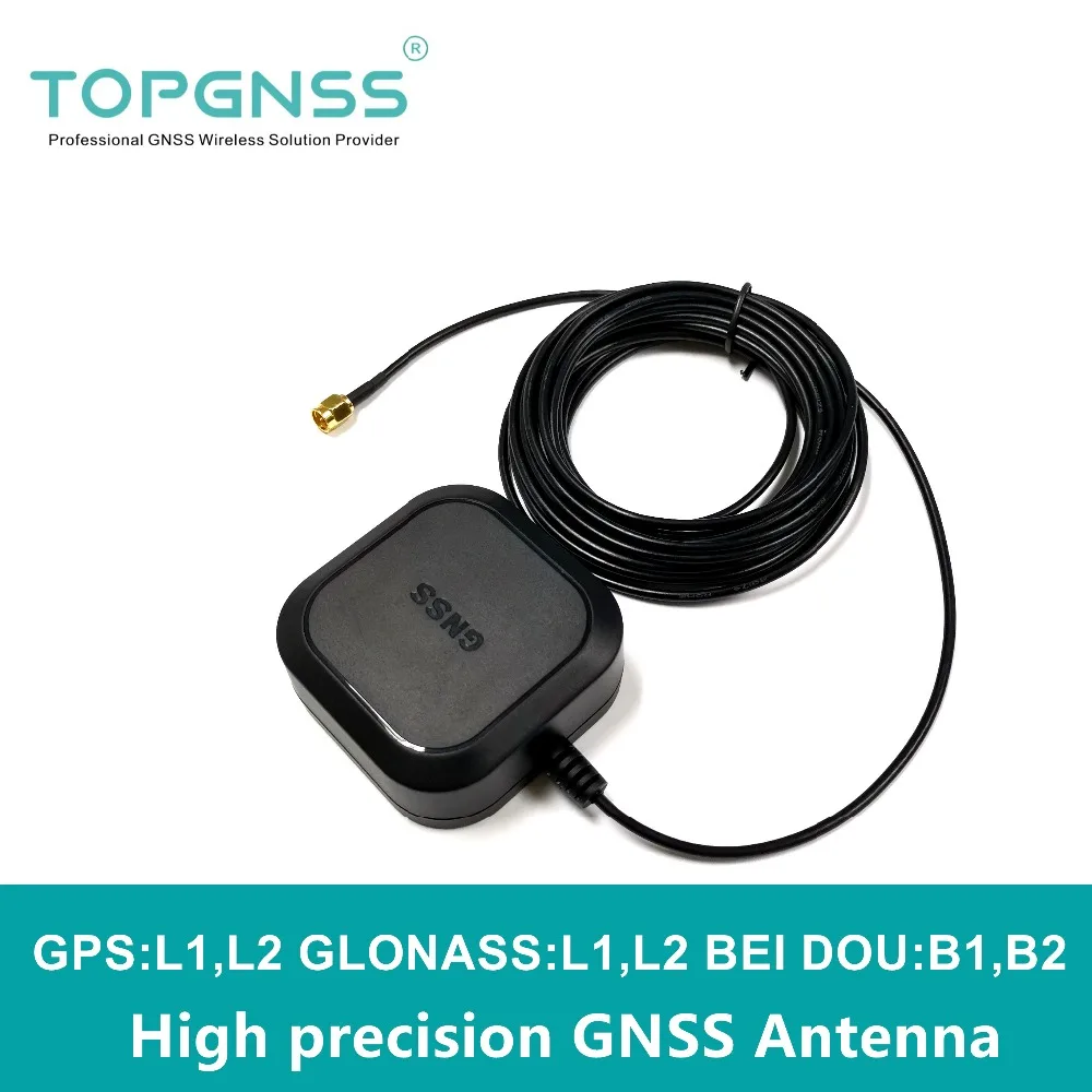 TOPGNSS Высокоточный gps антенна GNSS, RTK gps антенна, UAV-UGV Высокая точность усиления для ZED-F9P модуль GLONASS BEIDOU, SMA-J