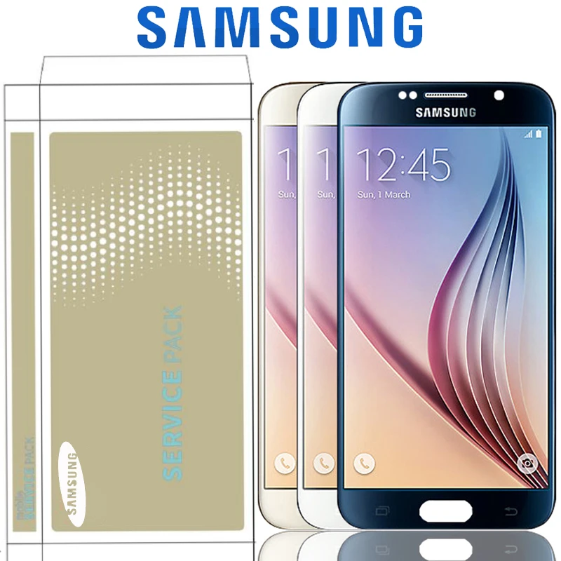 5,1 ''Супер AMOLED Замена для samsung Galaxy S6 G920 G920i G920F G920W8 ЖК-дисплей с сенсорным экраном дигитайзер