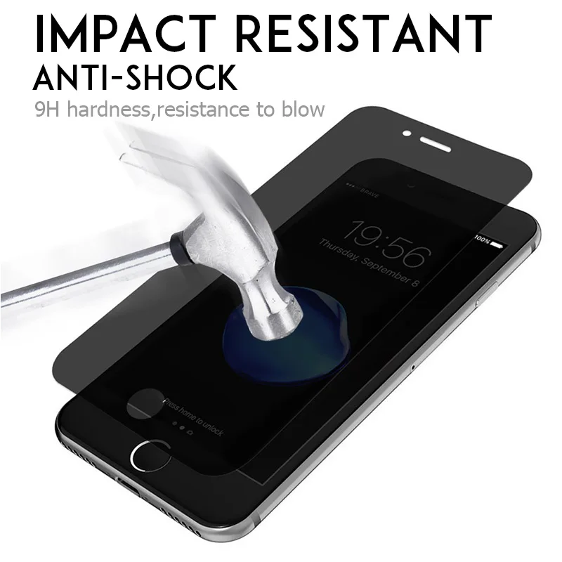 Антишпионское закаленное стекло CHANHOWGP для iPhone 5S 5 5C SE 6 6S 7 Plus 7S защитный чехол