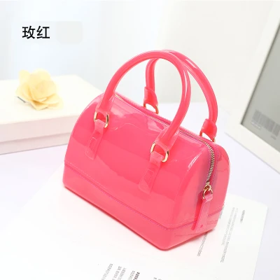 Hot Pink Новинка, силиконовая летняя милая сумка для конфет, желе, Женская Повседневная Сумка-тоут, женская сумка через плечо, пляжные сумки, сумка для девушек - Цвет: Hot Pink
