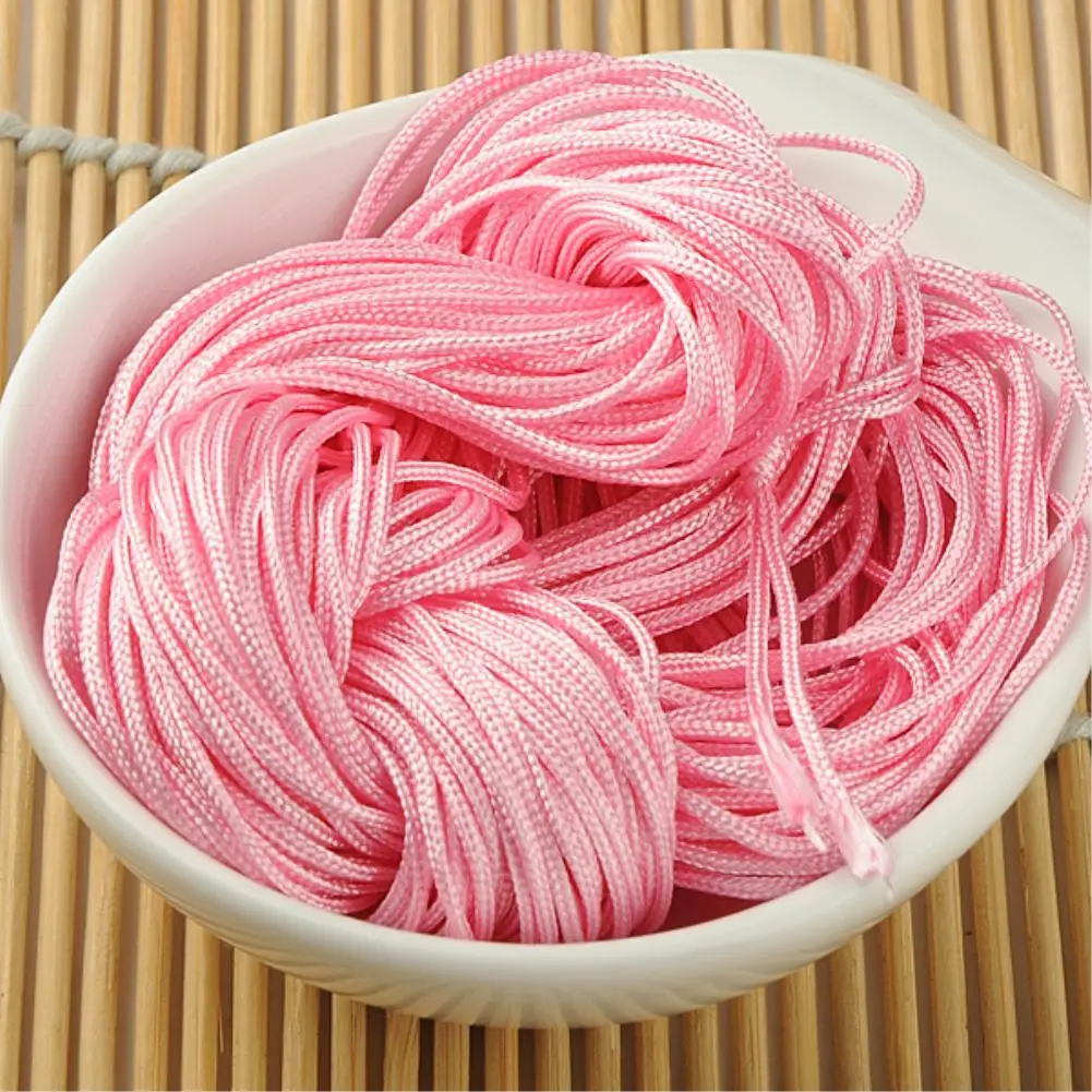 

20M 1MM Cored Wire Nylon Cord color Thread Chinese Knot Macrame Rattail For DIY Bracelets Necklaces Braided Jewelry Accessories