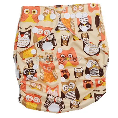 

Baby Changing Cloth Nappy 1pcs Pocket Adjustable Reusable Fabric Diapers with 1 Microfiber Inserts Each (Neutral) B19
