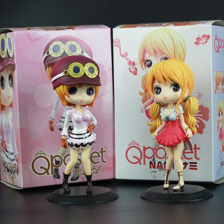 QPosket-милые аниме-игрушки с большими глазами One Piece нами и коала модель Фигурка