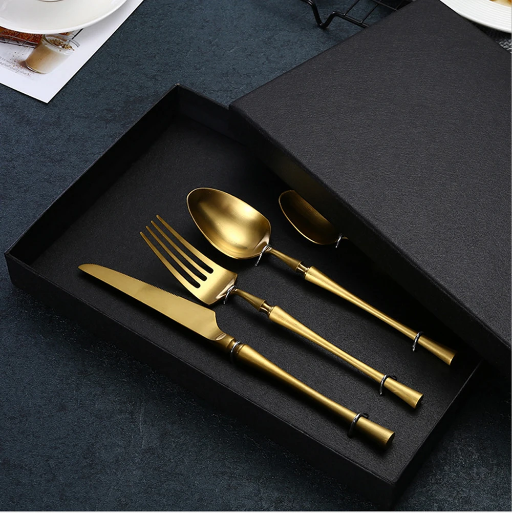 4 шт. столовые приборы из нержавеющей стали|tableware dinner set|dinner setwestern dinnerware |