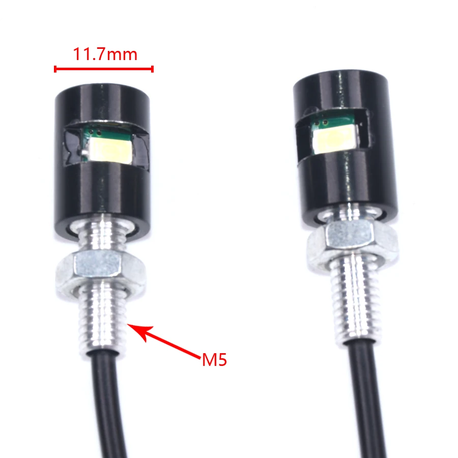 Светодиодный светильник с винтом для номерного знака мотоцикла белый 12 В