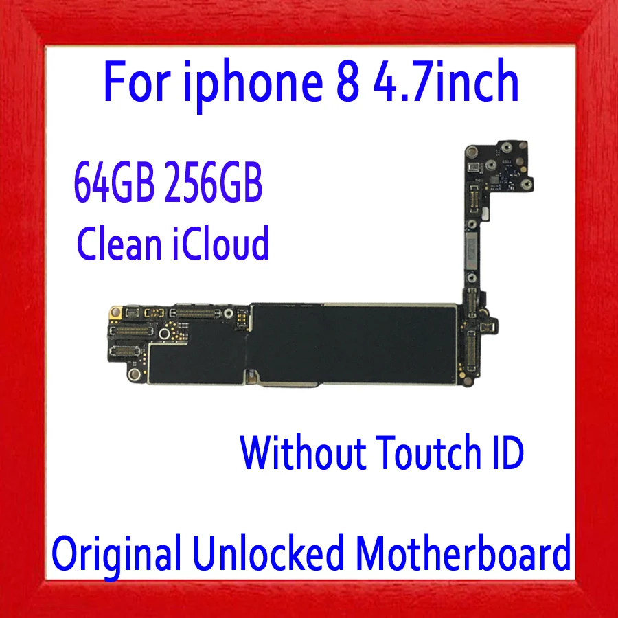 Заводская Разблокировка для iphone 8 4,7 дюймов материнская плата с/без Touch ID, для iphone 8 логическая плата без iCloud