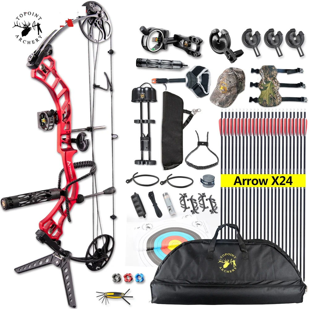 

Ship From USA Topoint Archery Trigon Compound Bow Full Package,CNC Milling Bow Riser,USA Gordon Composites Limb,BCY String