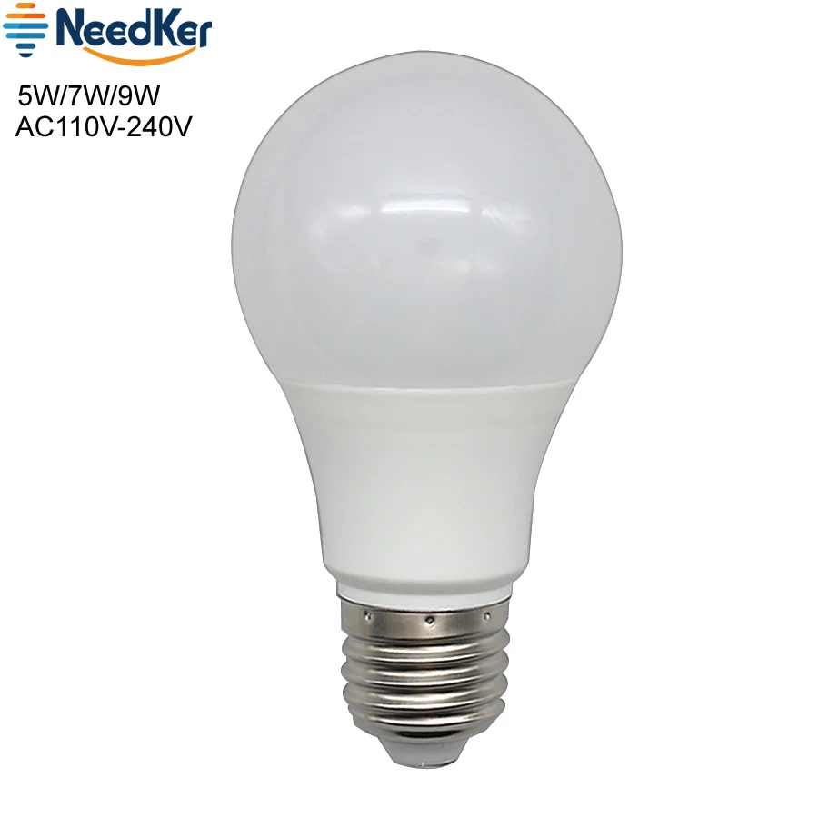 Светодиодные лампы NeedKer A60 E27 SMD2835 5 Вт 7 9 светодиодсветильник лампа 110 В