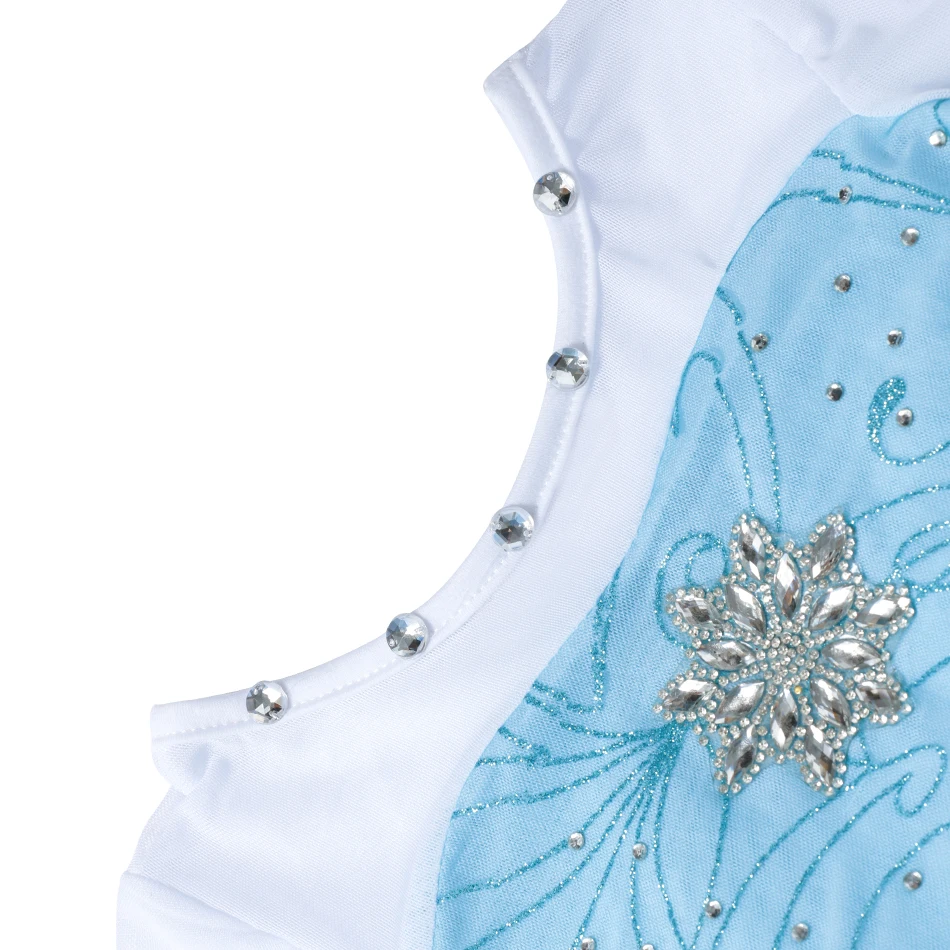 3-10T Girls Elsa Dress Snow Queen Clothes Cartoon Party Cosplay Costume Kids Long Sleeve Glitter Cloak Princess With Cape | Детская