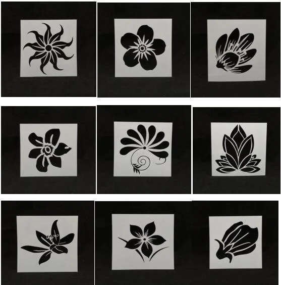 

13*13 Flower pvc Layering Stencils for Diy scrapbook coloring,painting stencil,home decor diy etc. Product image