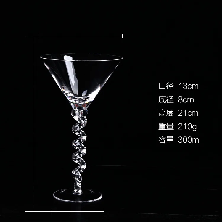401-500ml Glass wine crystal cocktail glass Spring thread goblet originality home set | Дом и сад
