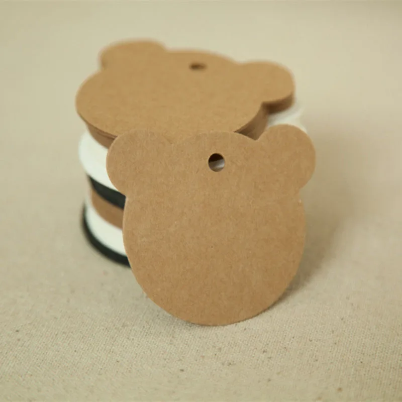 50 шт. DIY бумажные бирки из крафт-бумаги коричневые кружевные многоформовые