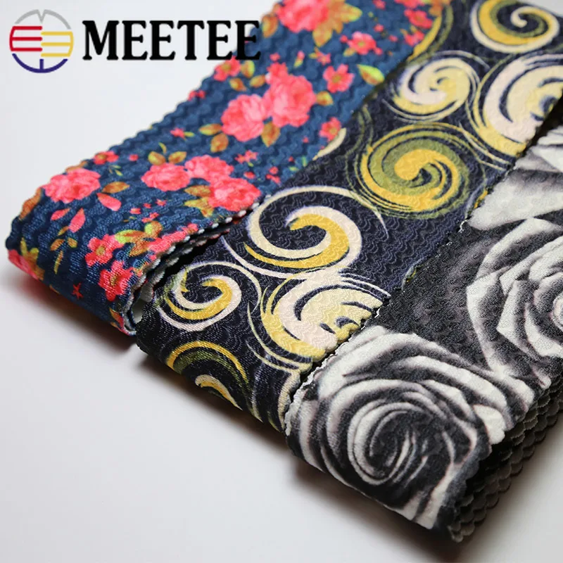 Meetee 3 метра 6 см эластичная лента с принтом для брюк юбка пояс Резиновая тесьма