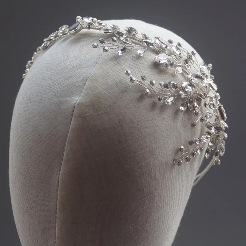 6 шт./лот Свадебная повязка на голову с кристаллами тиара ручной работы Свадебный