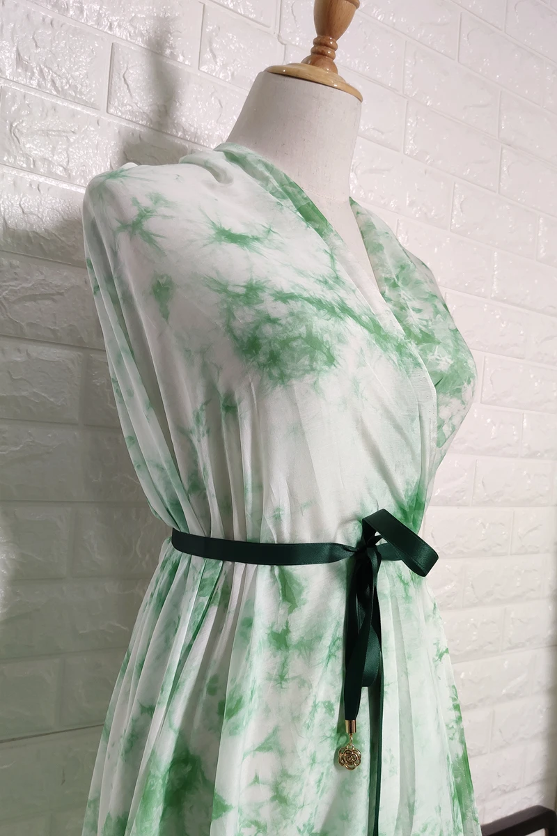 Romantic ocean to see the future freehand brushwork silk cotton fabrics extremely beautiful tie-dyeing series | Дом и сад