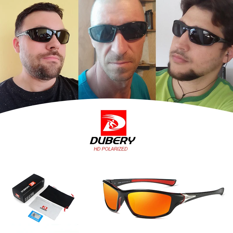 DUBERY Квадратные Солнцезащитные очки для мужчин поляризационные uv400 высокое
