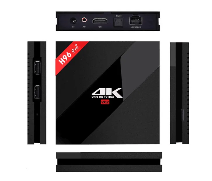 ТВ приставка H96 PRO Plus + Android 7 1 Восьмиядерный процессор Amlogic S912 графический 3G 32 ГБ Wi Fi