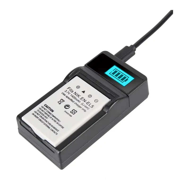 Для Nikon EN EL5 3 7 В 1400 мАч аккумулятор 2 + ЖК дисплей USB зарядное устройство