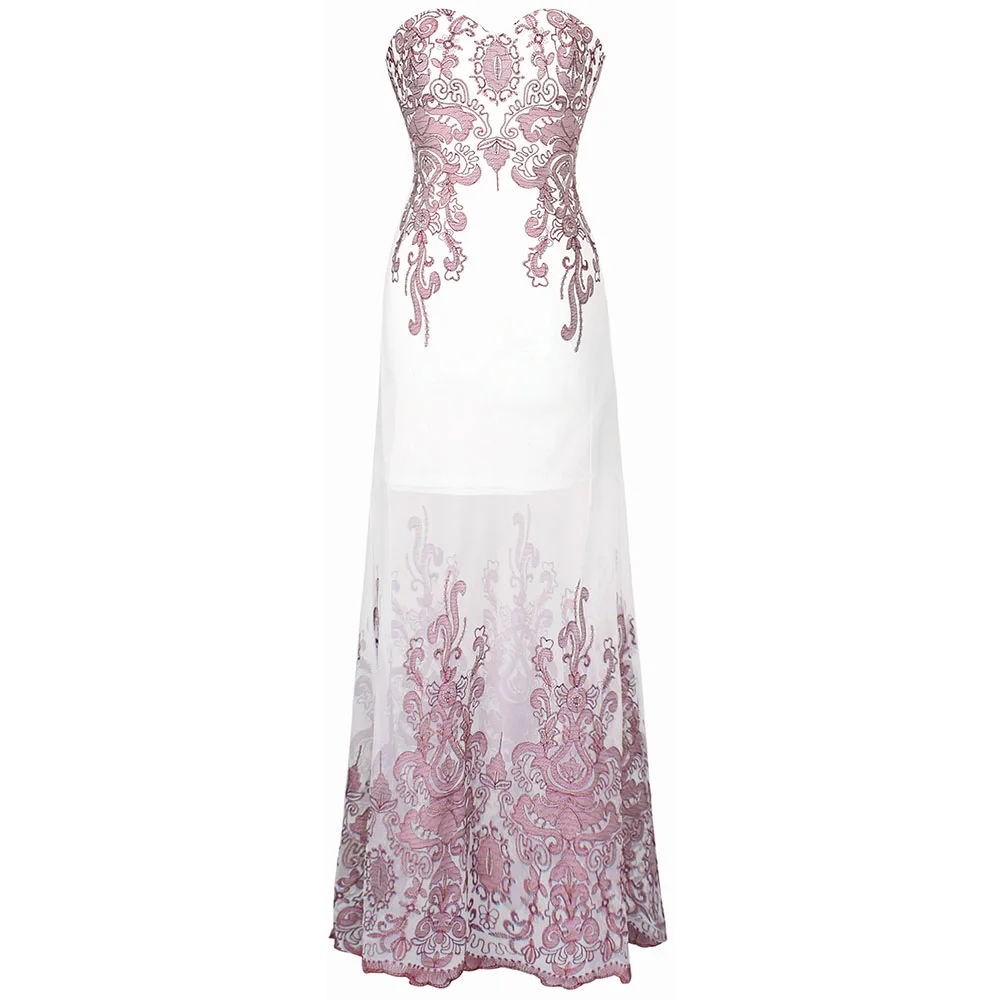 Angel-Fashion винтажные вечерние платья с вышивкой 1920s Прозрачные тюлевые вечерние 189