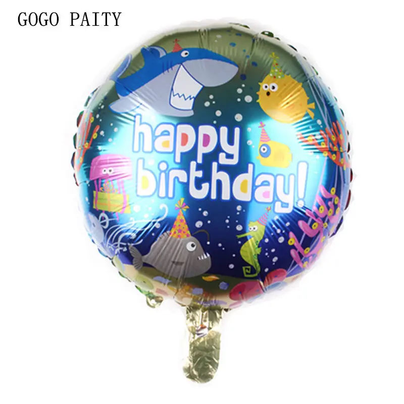 GOGO PAITY, новинка, 18 дюймов, Круглый, с днем рождения, алюминиевый шар, шары, день рождения, украшение, шары, высокое качество