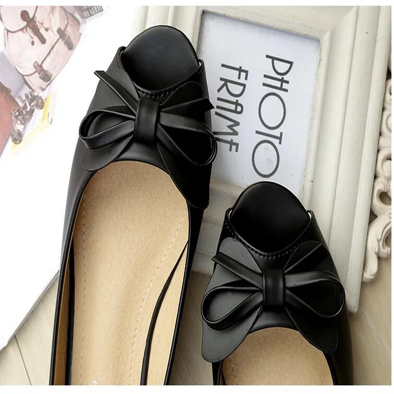 

BEYARNE 2019Spring Casual peep toe women flat shoes summer black shoe slip on ladies boat shoes Plus size 35-43E314