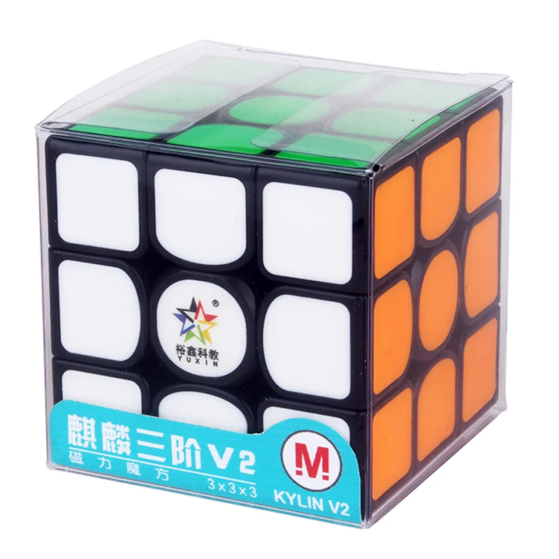Новинка оригинальный магнитный магический куб YuXin Kylin V2 M 3x3x3 5 7 см