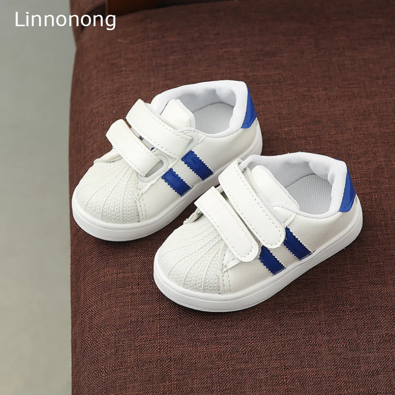 Linnonong/Детские кроссовки; повседневные Детские Мягкие осенние кроссовки; Chaussure Enfant; спортивная обувь для девочек и мальчиков; милые весенние кроссовки в полоску