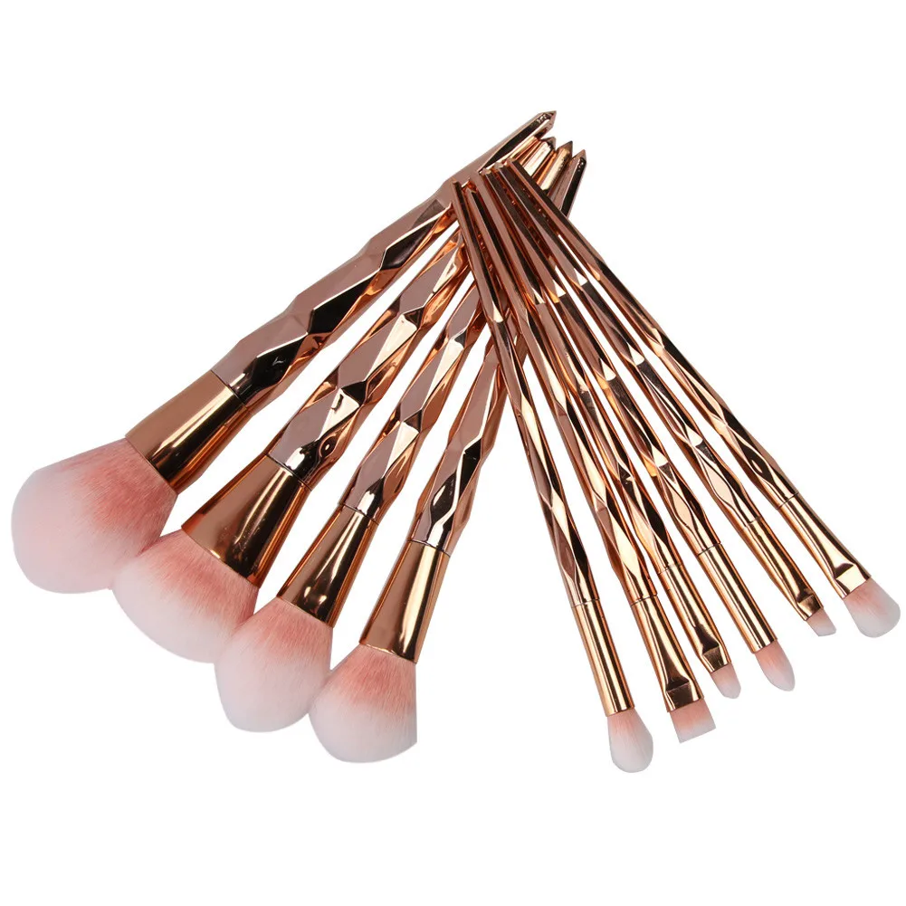 

10PCS Make Up Foundation Eyebrow Eyeliner Blush Cosmetic Concealer Brushes 4.11