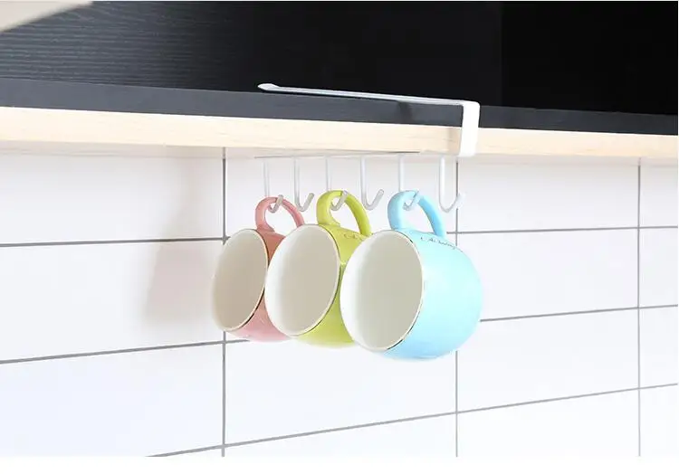 1PC Iron Hanging Hooks Kitchen Cabinet Tissue Storage Rack Cupboard Cup Cooker Towel Holder Dish Hanger Shelf OK 0822 | Дом и сад