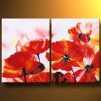 

Hand Painted Oil Paintintg Sweetness Of Poppies-Modern Oil Painting On Canvas Art Wall Decor-Floral Oil Painting Wall Art